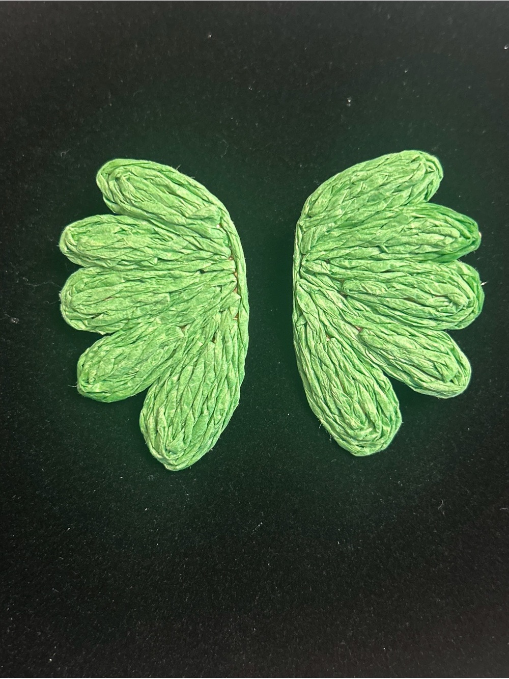 NWOT Green Woven Earrings